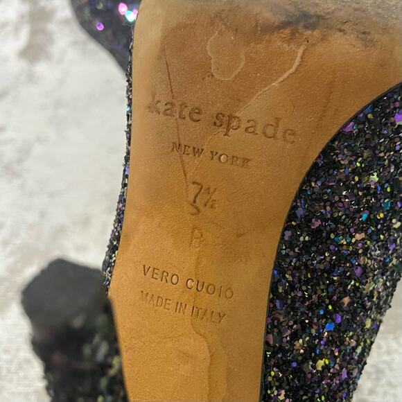 Kate Spade Licorice Pointed Toe Pumps in Navy Glitter - Picture 9 of 9